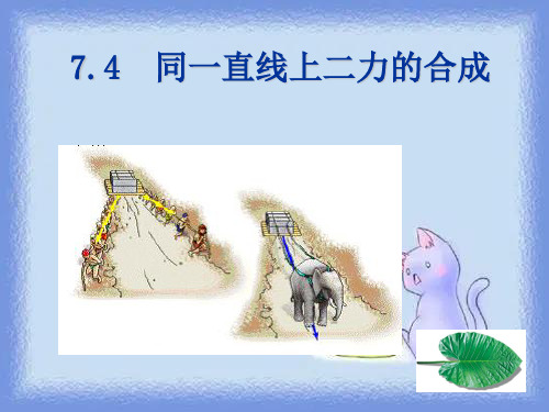 7 4同一直线上二力的合成