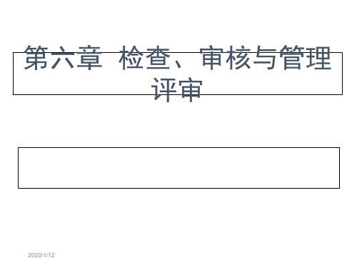 6章检查、审核与管理评审