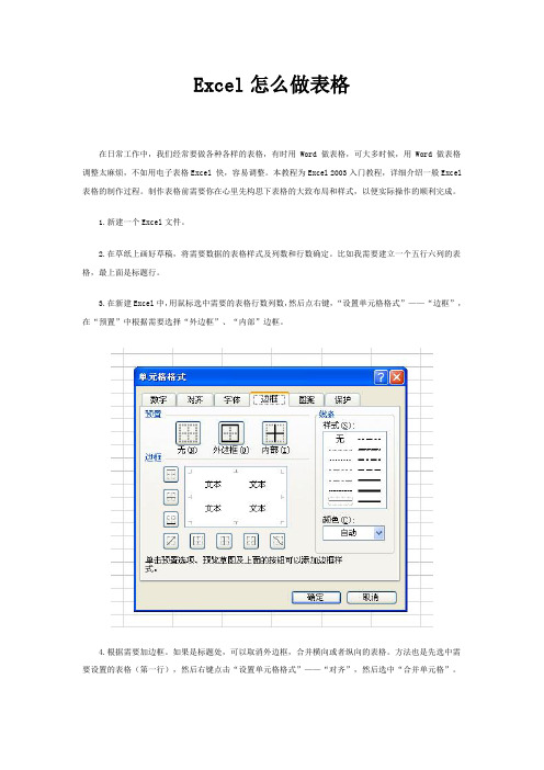 Excel怎么做表格模板.doc