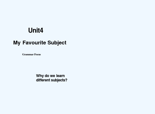 Unit4 SectionA Grammar Focus 人教版英语七年级上册