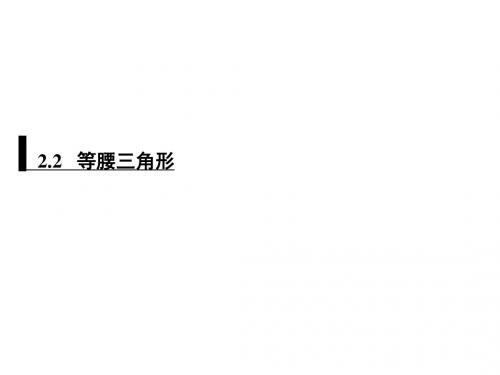 2019秋浙教版八年级数学上册课件：2.2 等腰三角形(共25张PPT)