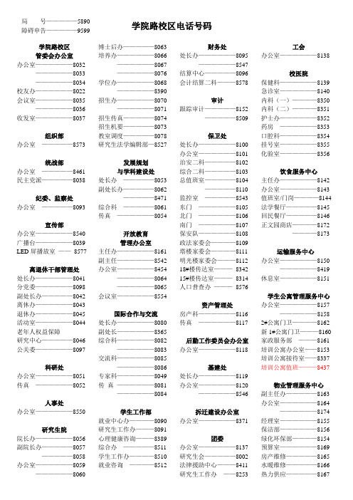 中国政法大学学院路校区号码