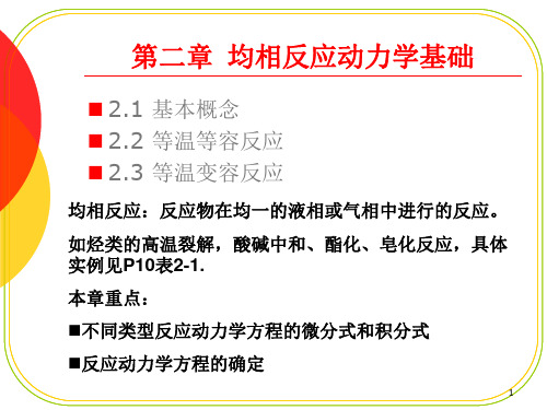 反应工程第二章反应动力学