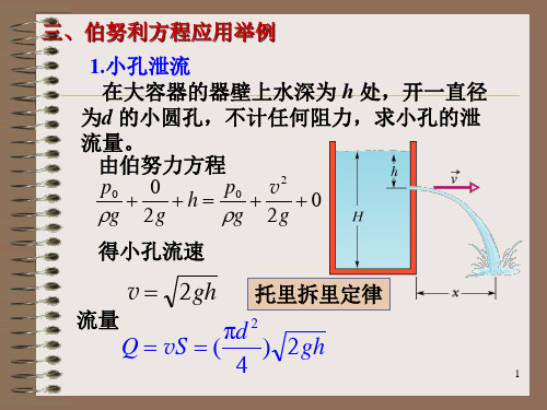 流体力学 伯努力方程