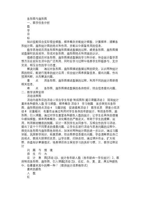 八年级数学教案条形图与扇形图