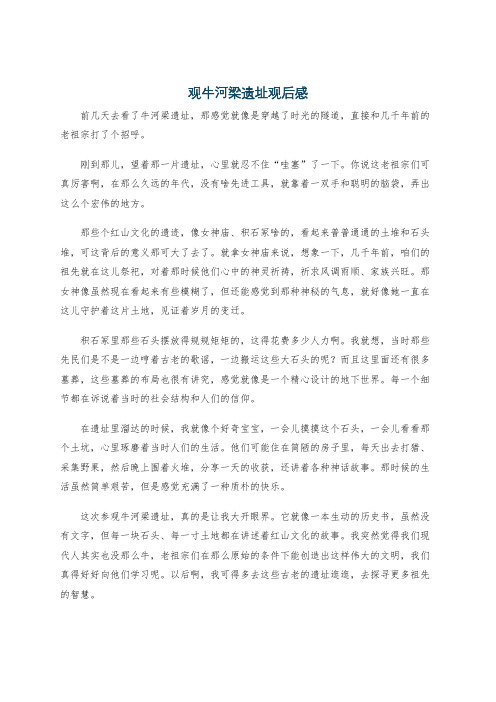 观牛河梁遗址观后感