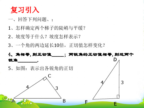 北师大版九年级数学下册第一章《 锐角三角函数》课件