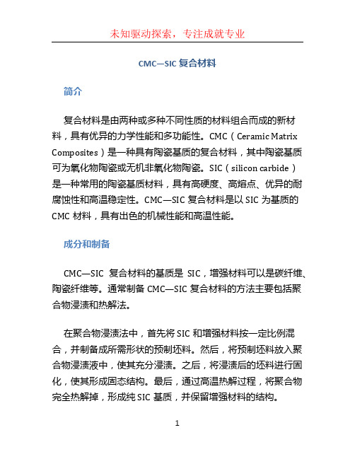 CMC—SIC复合材料