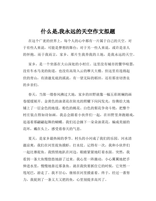 什么是,我永远的天空作文拟题