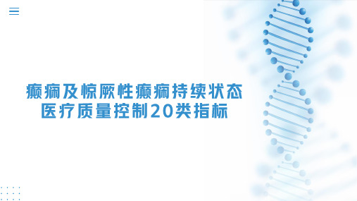 癫痫及惊厥性癫痫持续状态医疗质量控制20类指标