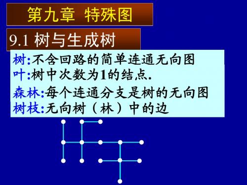 离散数学   第九章    常用图之树    课件