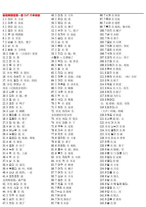 标准韩国语第一册单词表资料.doc