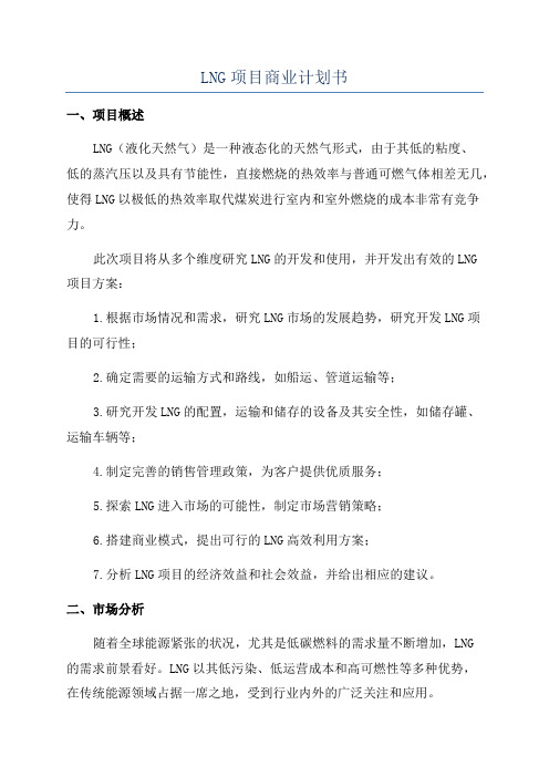 LNG项目商业计划书