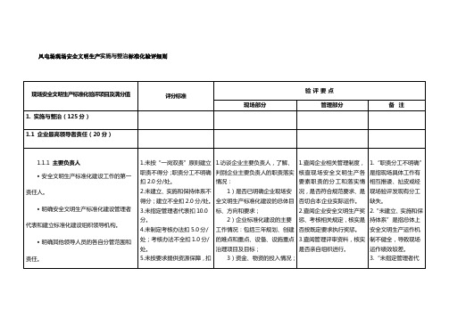 风电场现场安全文明生产实施与整治标准化验评细则