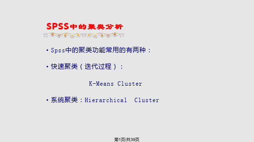 教程  使用SPSS实现聚类分析PPT课件