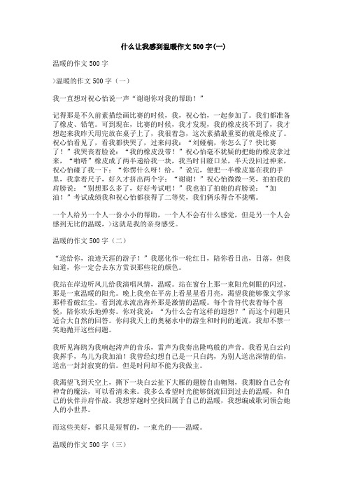 什么让我感到温暖作文500字