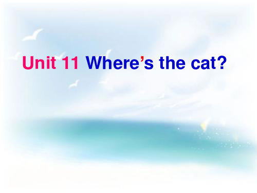 (赛课课件)湘少版(三起)四年级上册英语《Unit 11 Where’s the cat》 (共28张PPT)