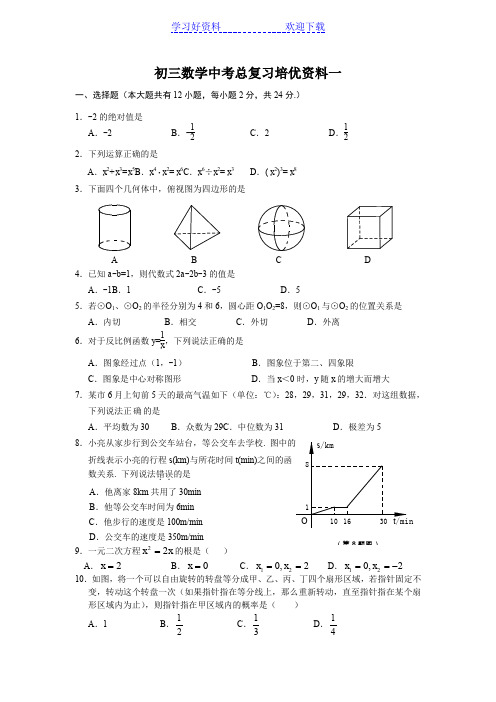 中考数学总复习培优专题精选经典题