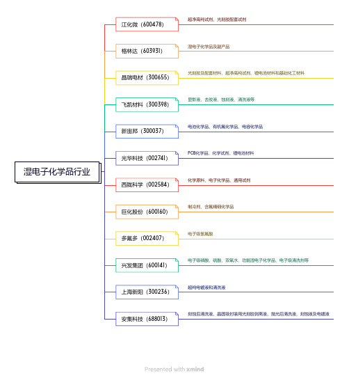 湿电子化学品行业