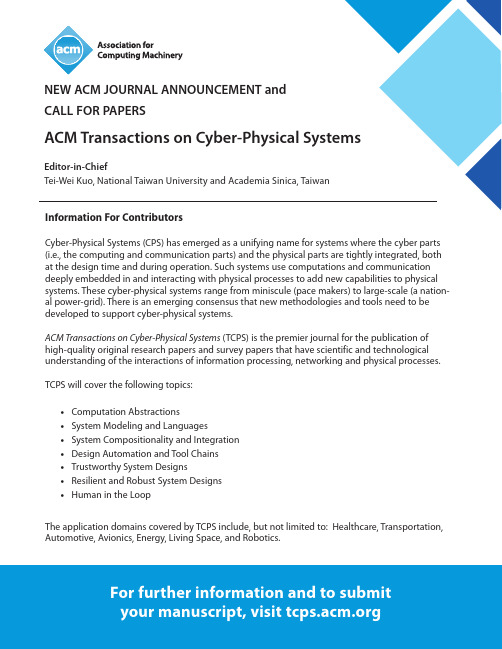 ACMTransactionsonCyber-PhysicalSystems