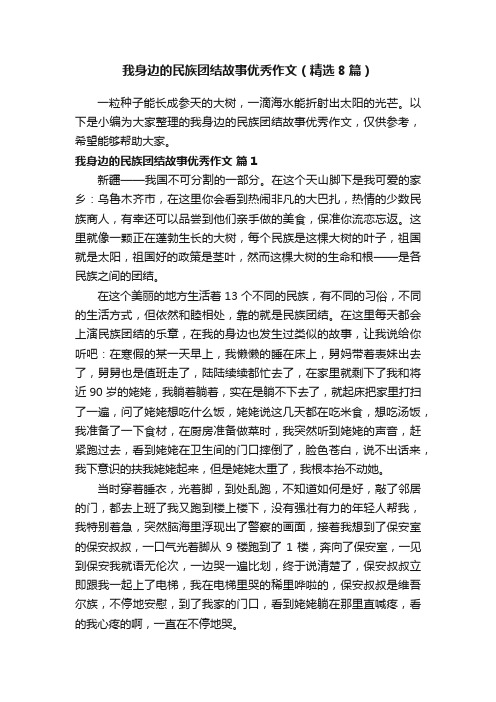 我身边的民族团结故事优秀作文（精选8篇）