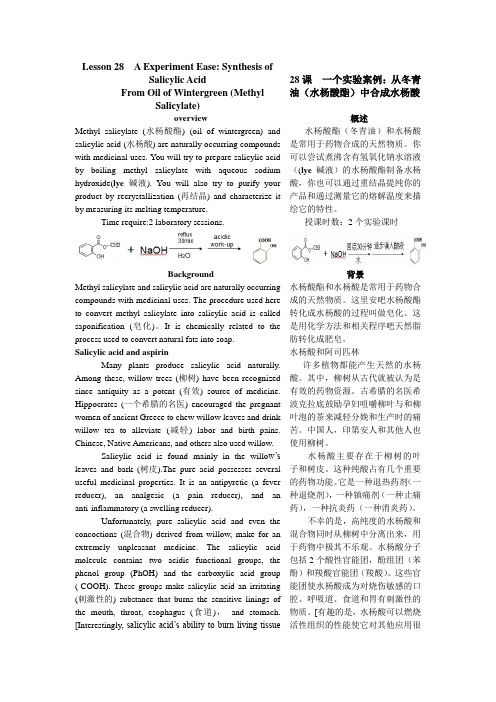 应用化学专业英语  Lesson 28 翻译