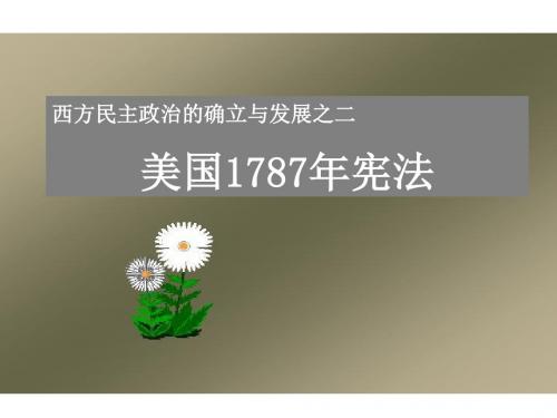 高一历史美国1787年宪法(新2019)