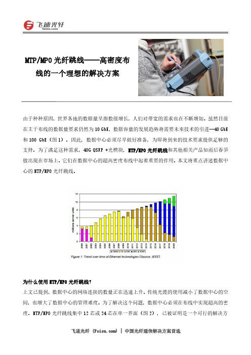 MTP／MPO光纤跳线—高密度布线的一个理想的解决方案