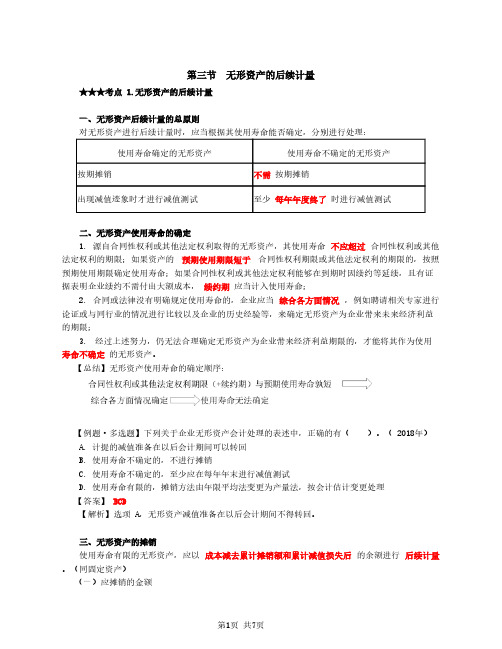 2020中级会计 会计 第16讲_无形资产的后续计量和处置