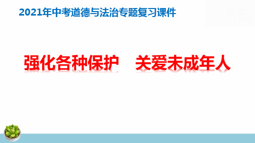 2021年中考道德与法治专题复习课件：强化各种保护 关爱未成年人(34张PPT)