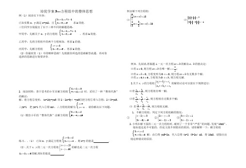 培优9----二元一次方程组