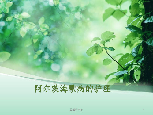 《阿茨海默病的护理》PPT课件