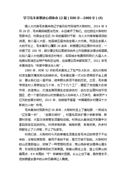 学习毛丰美事迹心得体会12篇（500字—2000字）（4）