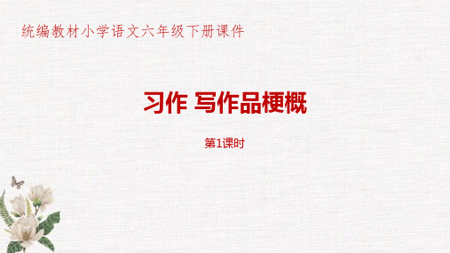 部编人教版统编教材小学语文六年级下册第2单元习作《写作品梗概》第1课时PPT课件