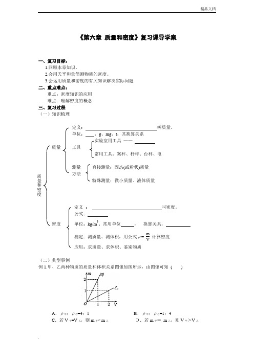 《质量和密度》复习课导学案