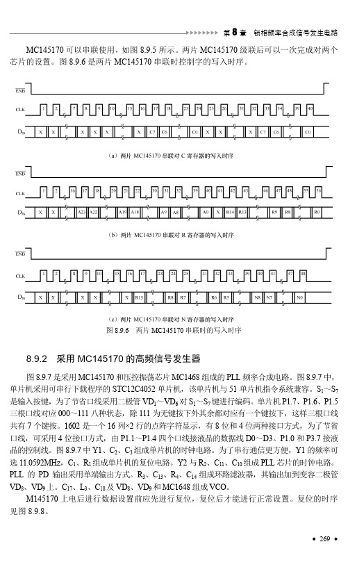 8.9.2 采用MC145170 的高频信号发生器_信号发生电路原理与实用设计_[共4页]