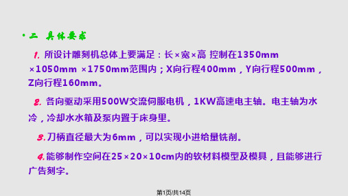 数控雕刻机Z轴进给系统设计PPT课件