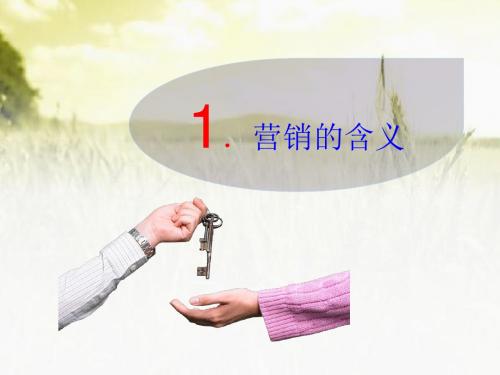 营销的含义 PPT