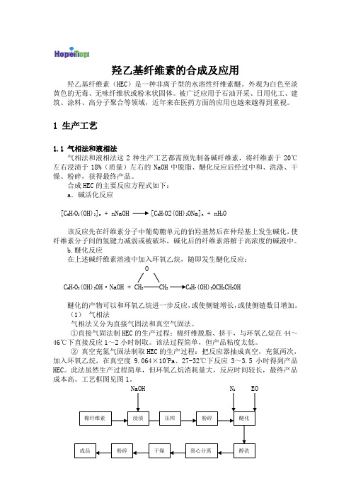 羟乙基纤维素的合成及应用