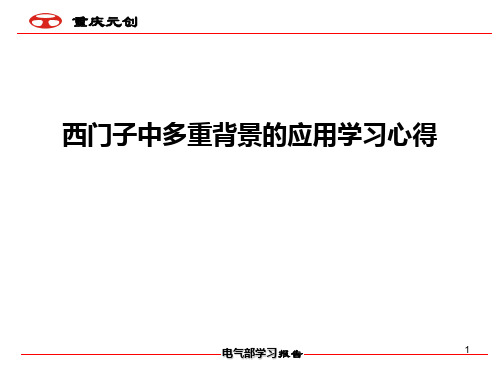 学习报告：西门子中多重背景的应用学习心得 PPT课件