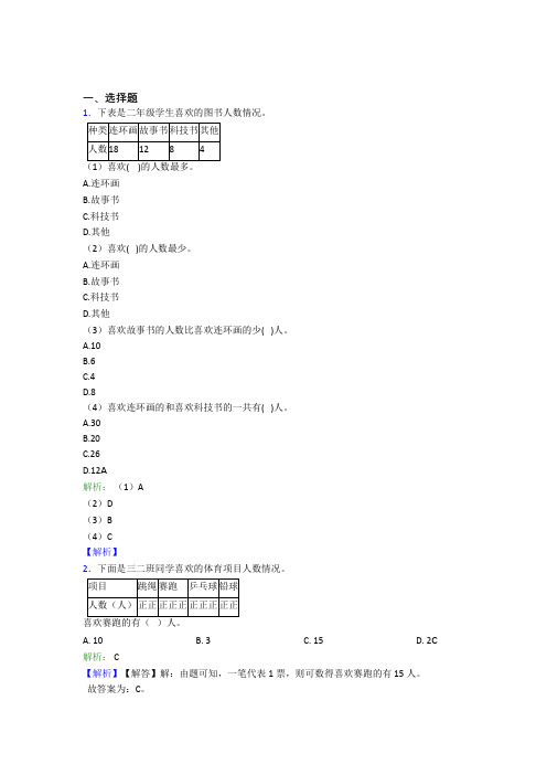 杭州市春蕾中学小学数学二年级下册第一单元经典复习题(含答案解析)