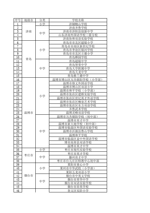 山东民办学校