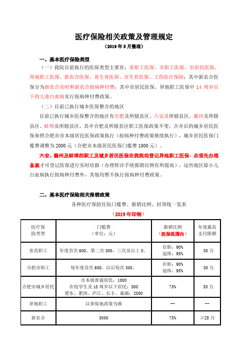 医疗保险相关政策及管理规定 .doc