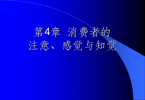 第4章 消费者的注意、感觉与知觉