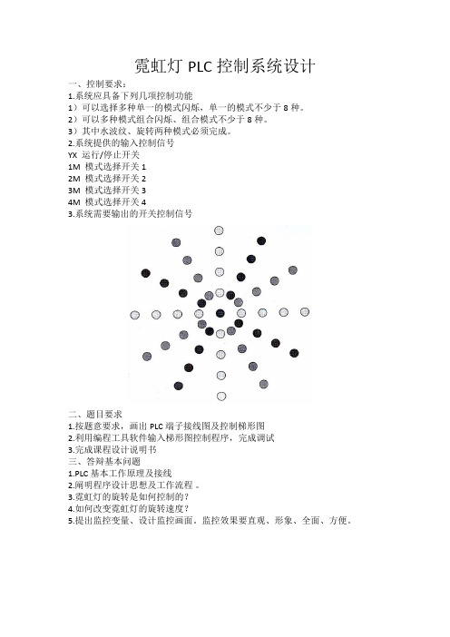 霓虹灯PLC控制系统设计