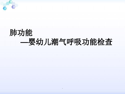 潮气呼吸功能检查PPT演示课件