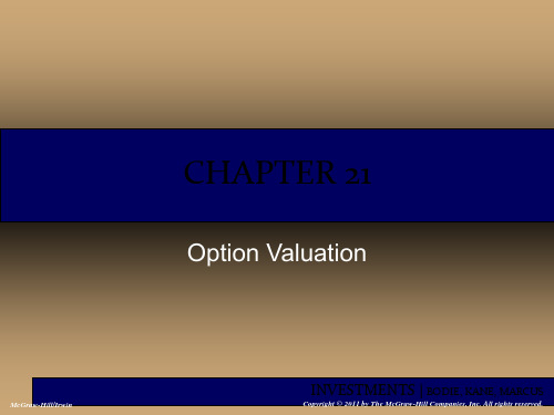 INVESTMENTS 投资学 (博迪BODIE, KANE, MARCUS)Chap021 Option Valuation-42页PPT资料