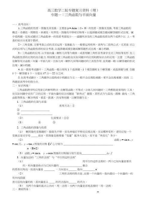 高三数学二轮专题复习资料(理).docx