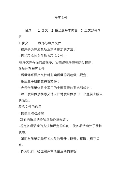 程序文件