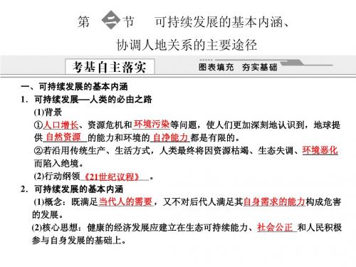 2-8-2可持续发展的基本内涵协调人地关系要途径复习1